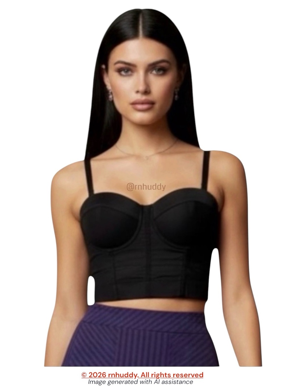NWT Papaya S black mesh bustier top